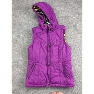 Burton Vest Womens Medium Purple Hooded DRYRIDE Insulated Outdoor Puffer Jacket